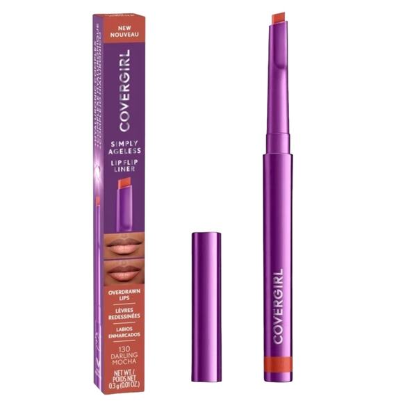 NEW CoverGirl Simply Ageless LIP FLIP LINER Lip Color Long Lasting Darling Mocha - Picture 1 of 10
